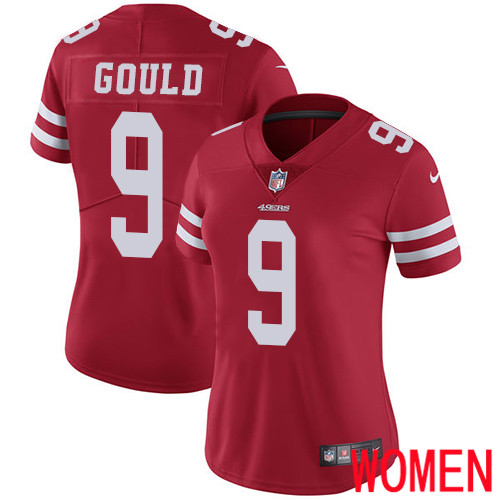 San Francisco 49ers Limited Red Women Robbie Gould Home NFL Jersey #9 Vapor Untouchable->san francisco 49ers->NFL Jersey
